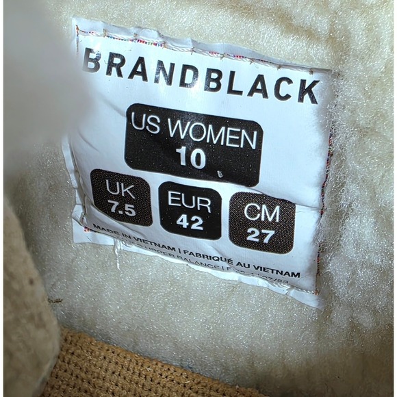 BRANDBLACK Bravo Faux Shearling Sneakers Womens Sz 10 Blue Leather Vibram $180 - Picture 14 of 14